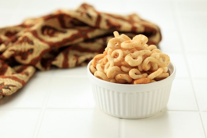 Lanting, Crispy Traditional Javanese Snack made from Cassava Flour, Savory and Garlic Flavor.