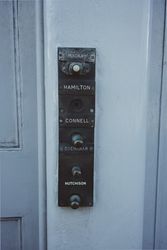 Panel with doorbells and nameplates