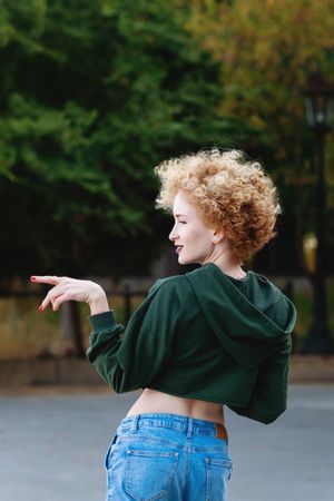 Street fashion with woman