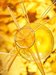 Tropical alcoholic cocktail on counter