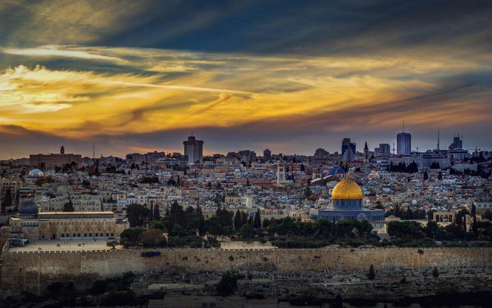 City of Jerusalem at sunrise
