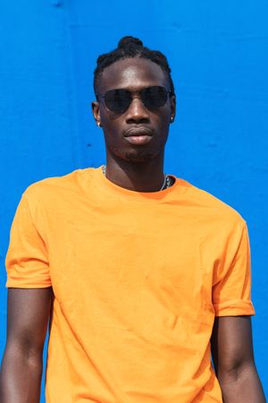 Modern hipster Black man in sunglasses