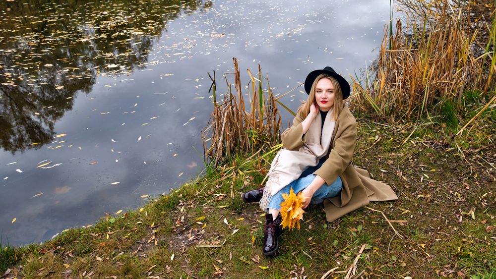 Woman during autumn season