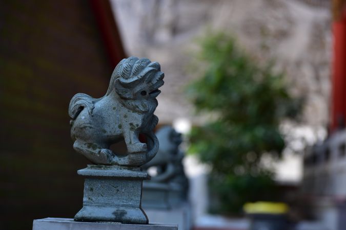 Lion statue at temple