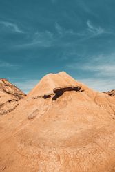 Picturesque sandy cliffs in sunlight