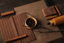 Flat lay of creative moodboard composition, concept of moodboard