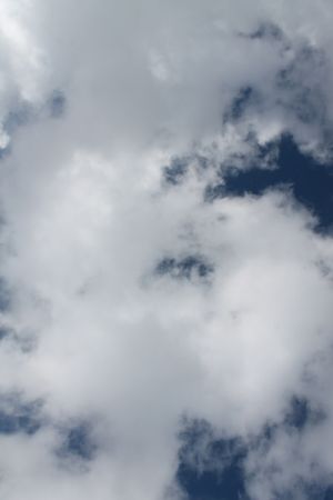 Cloudy sky, vertical composition