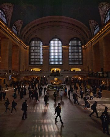People walking inside Grand central terminal in Manhattan, New York, NY, US