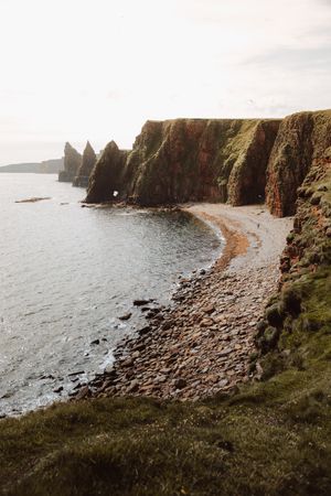 Picturesque seascape with whimsical cliffs